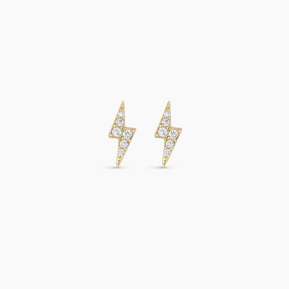 Gorjana 14k solid gold diamond earrings